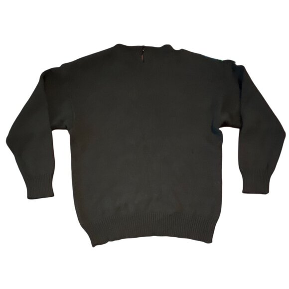 Vintage Crystal-Kobe Sequin Embroidered Sweater M Black - Picture 6 of 7